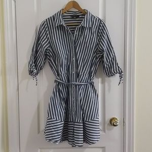 Michel Studio blue/white striped plus dress